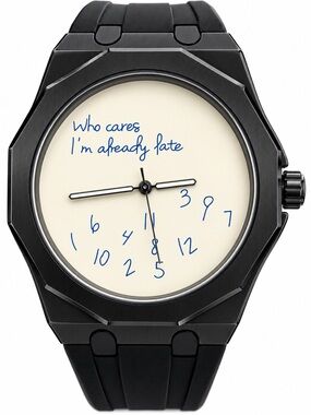 Who Cares I’m Already Late dial watch Royal Oak style White dial